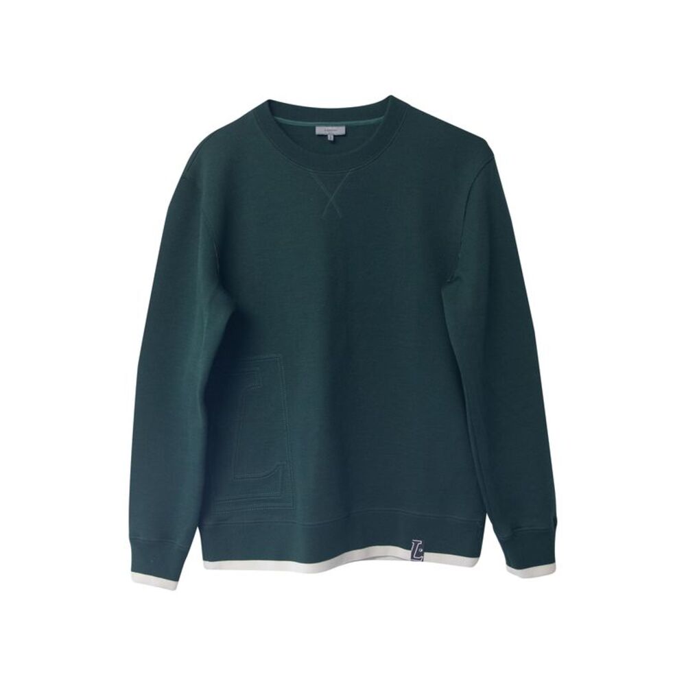 Lanvin Chain Stitch Sweater in Green Wool
